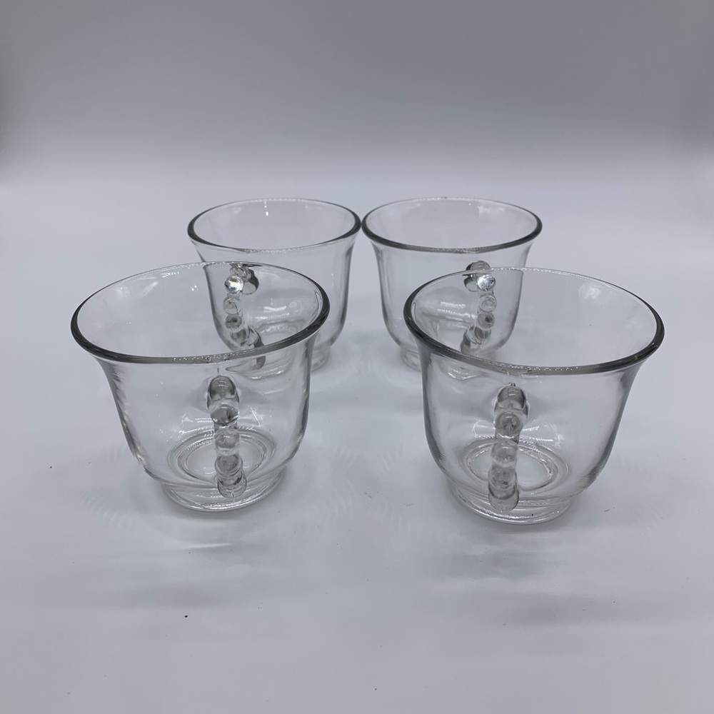 Vintage Imperial Candlewick Set Of 4 Clear Punch 4oz Cups